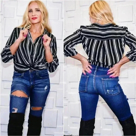 STRIPED BLOUSE - Picture 1 of 1